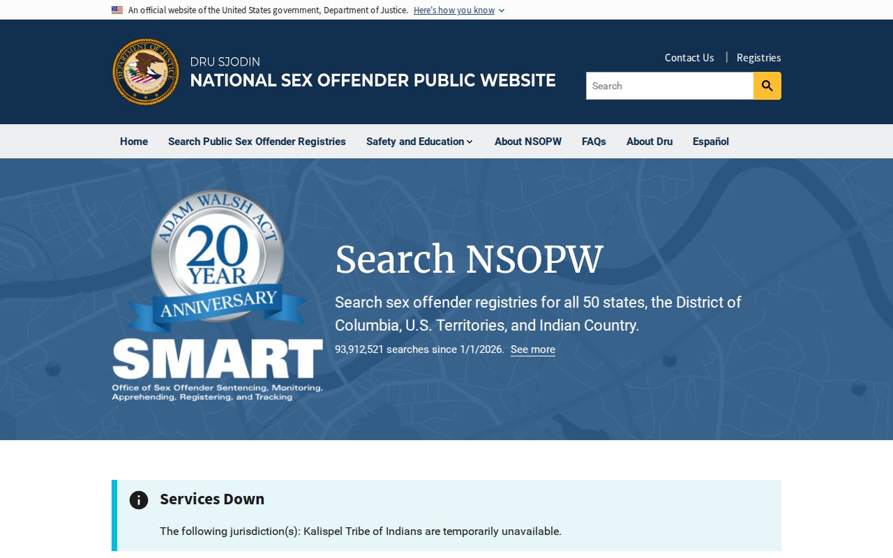 Robertson County sex offender check cross-check through the national NSOPW search